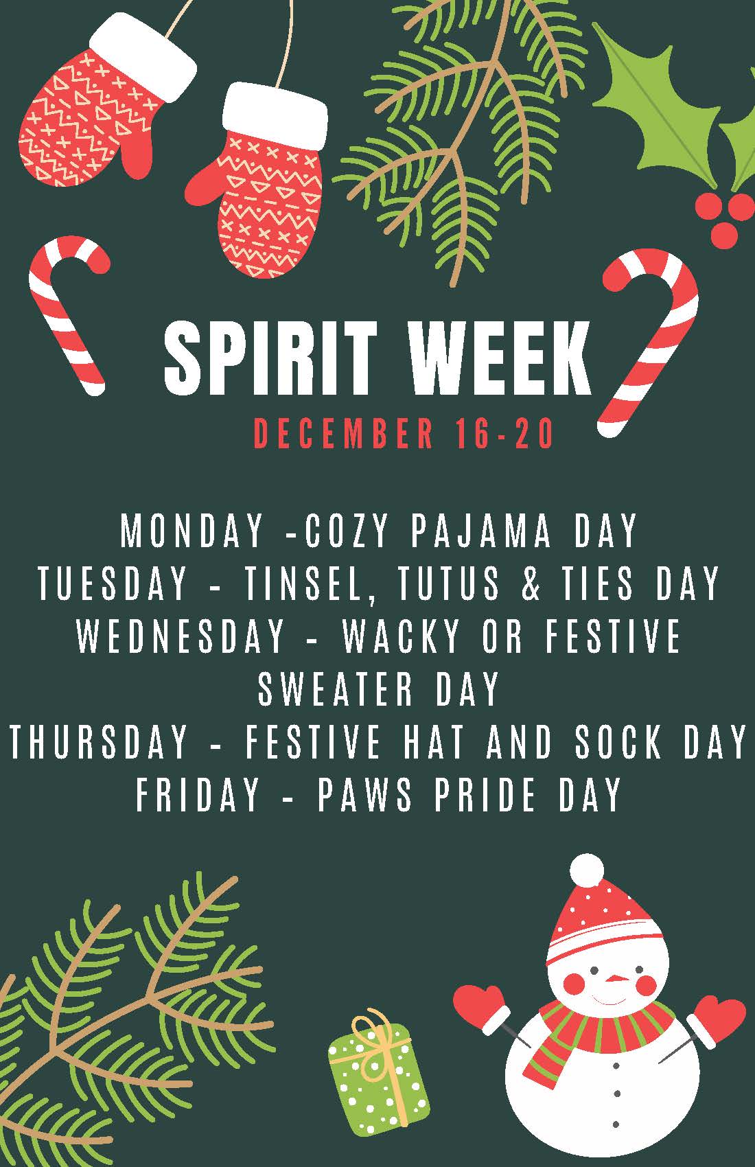 December Spirit Week